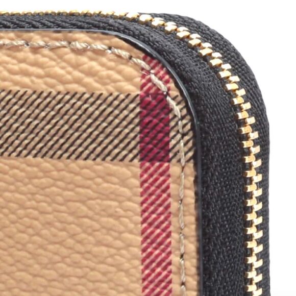 BURBERRY Haymarket Zip Around Wallet - Picture 9 of 12